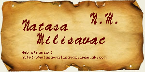 Nataša Milisavac vizit kartica